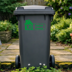 House Plaque Shaped Wheelie Bin Address Stickers