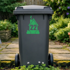 Smokey House Shaped Wheelie Bin Number Stickers