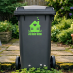 Cute House Shaped Wheelie Bin Address Stickers
