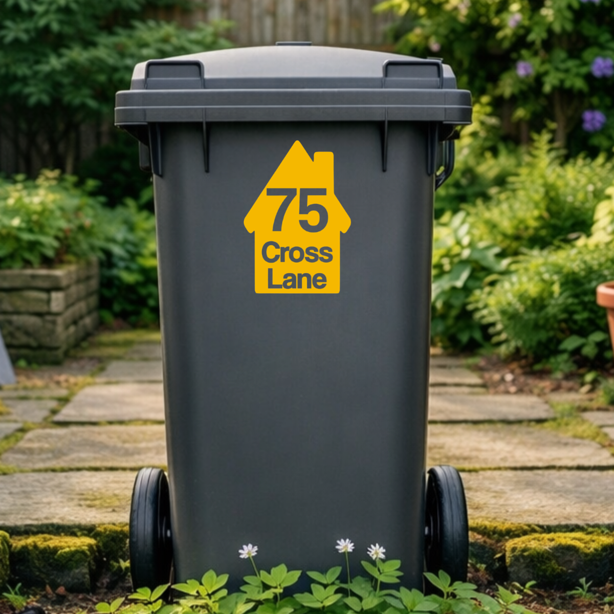 Classic House Shaped Wheelie Bin Address Stickers