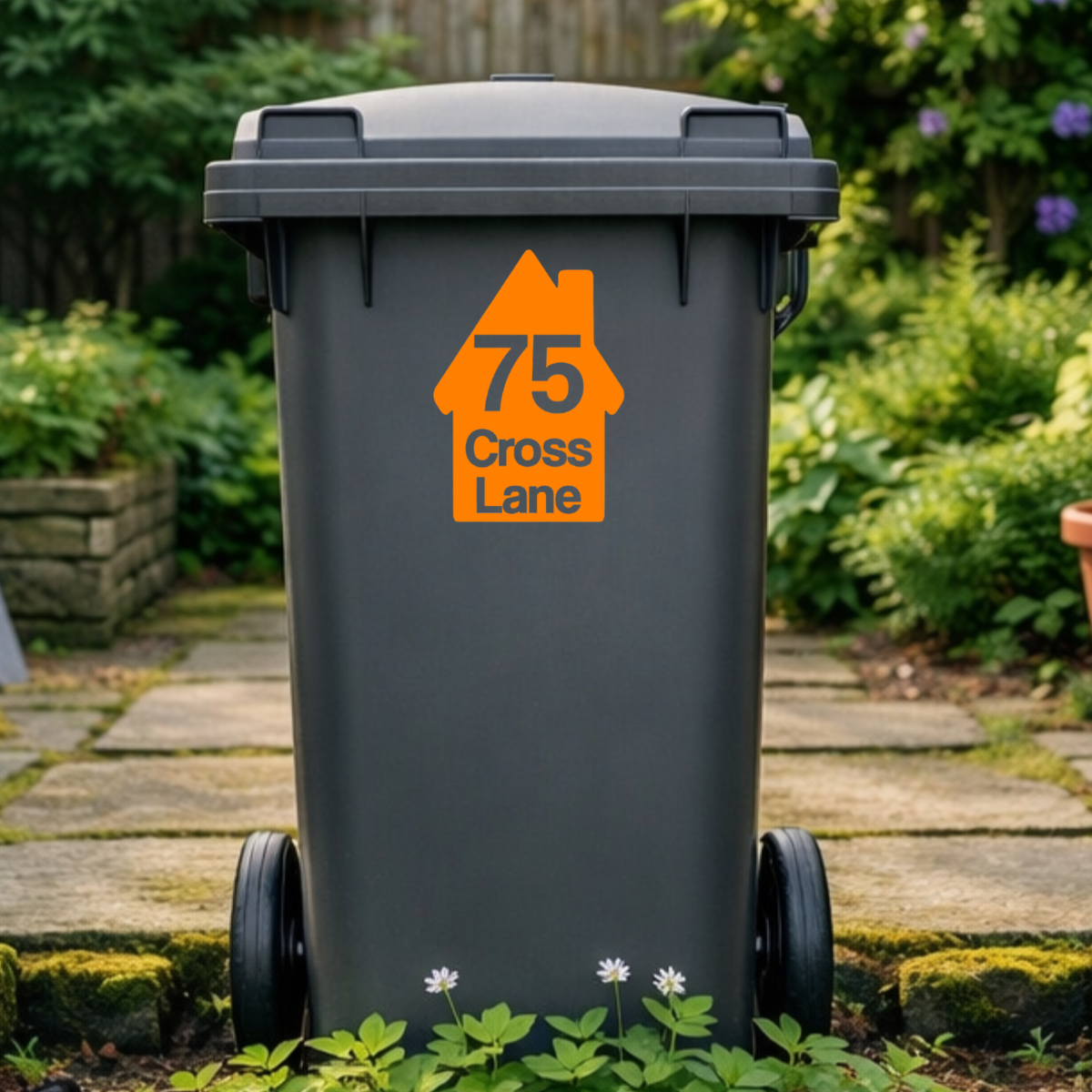Classic House Shaped Wheelie Bin Address Stickers