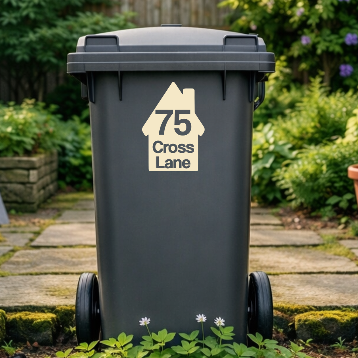 Classic House Shaped Wheelie Bin Address Stickers
