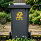 Cute House Shaped Wheelie Bin Address Stickers