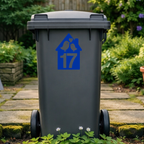 Birdie House Shaped Wheelie Bin Number Stickers