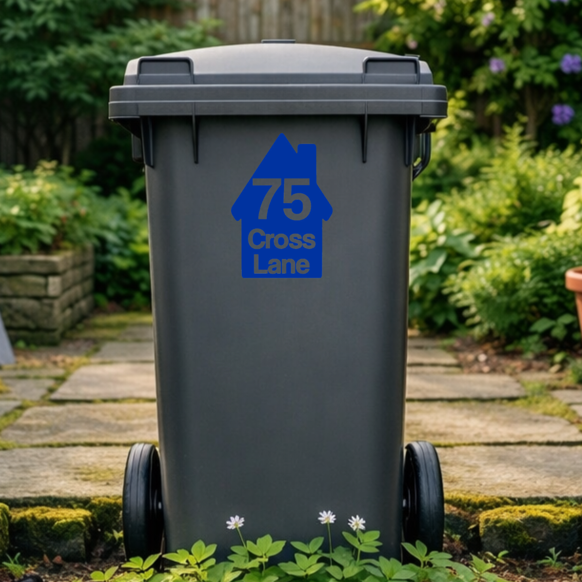 Classic House Shaped Wheelie Bin Address Stickers
