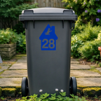 Dog High House Shaped Wheelie Bin Number Stickers