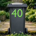 Minimal Wheelie Bin Number Stickers