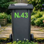 Top Line Number Wheelie Bin Number Stickers