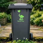 Elephant Balloon Wheelie Bin Address Stickers