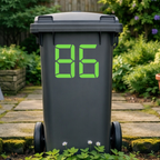 Digital Wheelie Bin Number Stickers