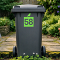 Birdie Square Wheelie Bin Number Stickers