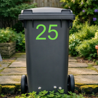 Modern Wheelie Bin Number Stickers