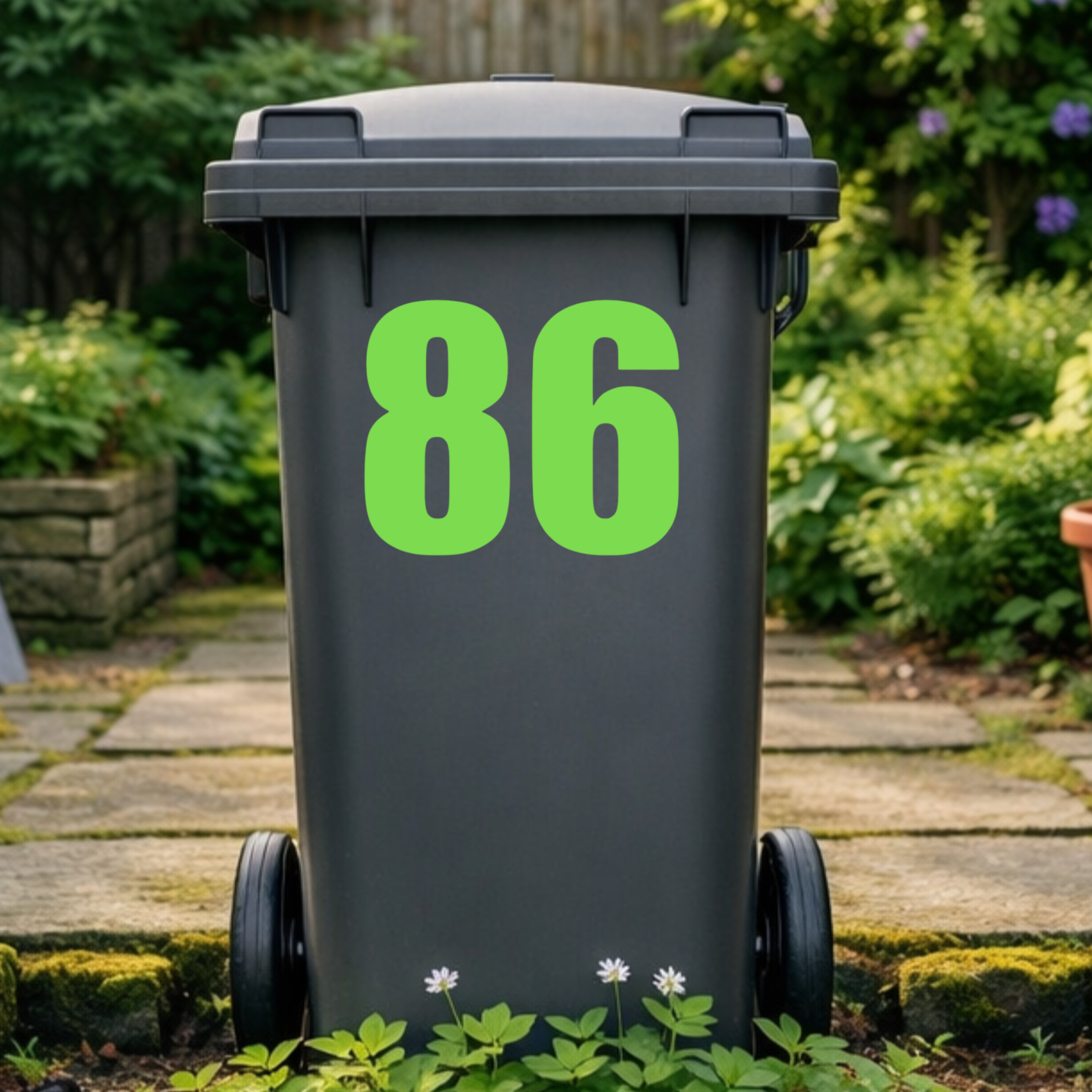 Premium Wheelie Bin Number Stickers