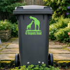 Giraffe Love Wheelie Bin Address Stickers