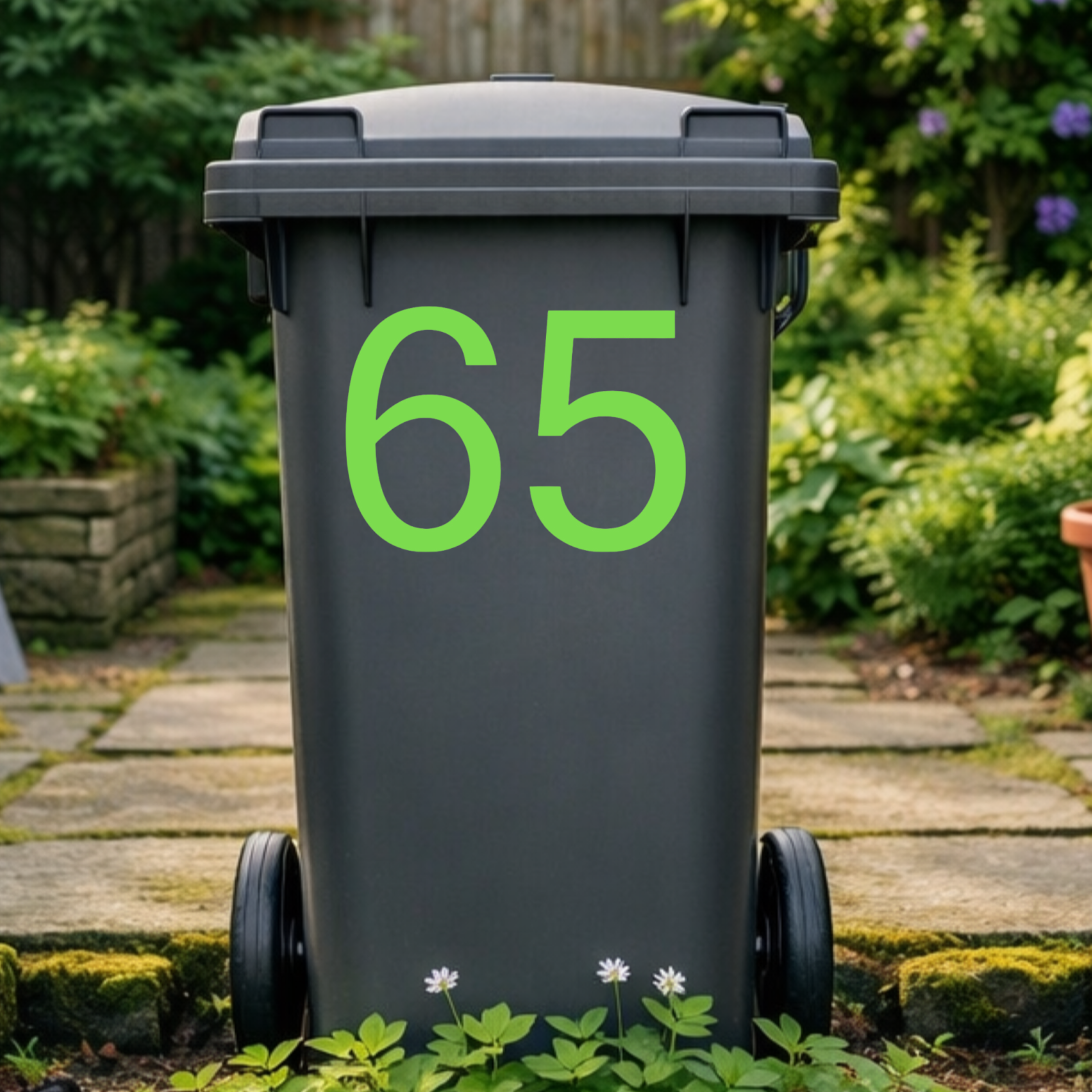 Display Wheelie Bin Number Stickers