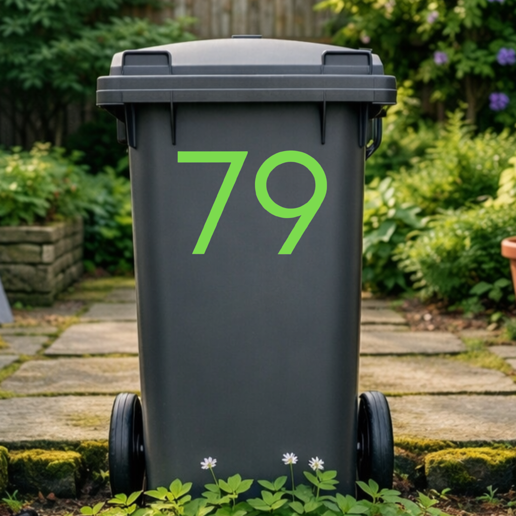 Headline Wheelie Bin Number Stickers