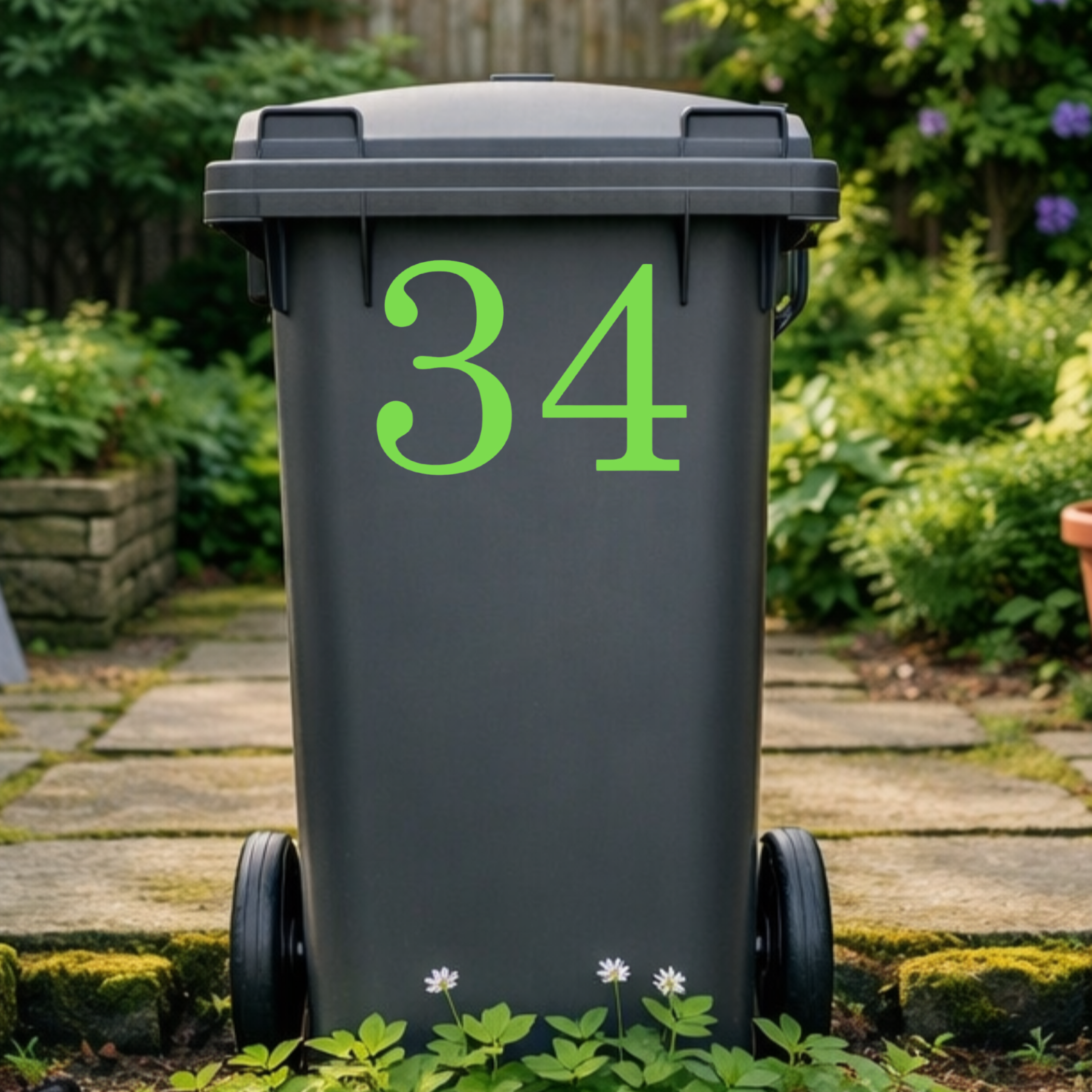 Majestic Wheelie Bin Number Stickers