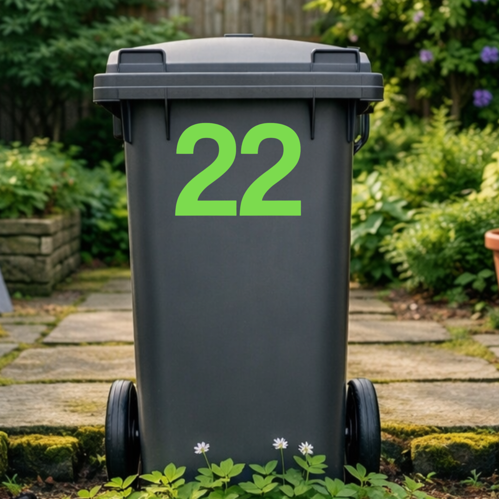 Bold Wheelie Bin Number Stickers