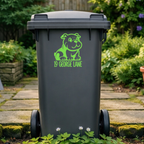 Cute Dog Wheelie Bin Address Stickers