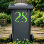 Brush Wheelie Bin Number Stickers