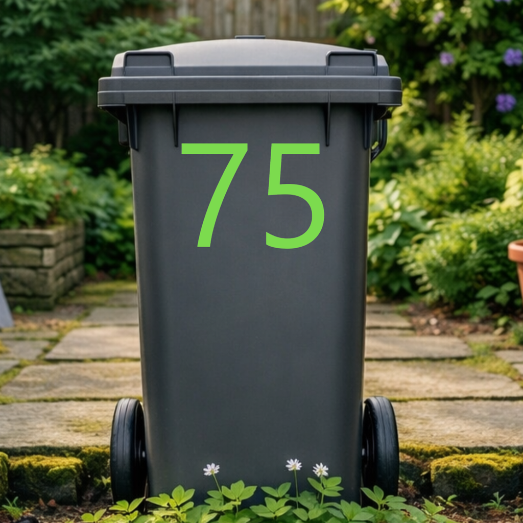 Formal Wheelie Bin Number Stickers