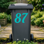 Retro Wheelie Bin Number Stickers