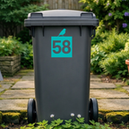 Birdie Square Wheelie Bin Number Stickers