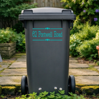 Hearts & Circles Wheelie Bin Address Stickers