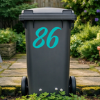 Classic Wheelie Bin Number Stickers