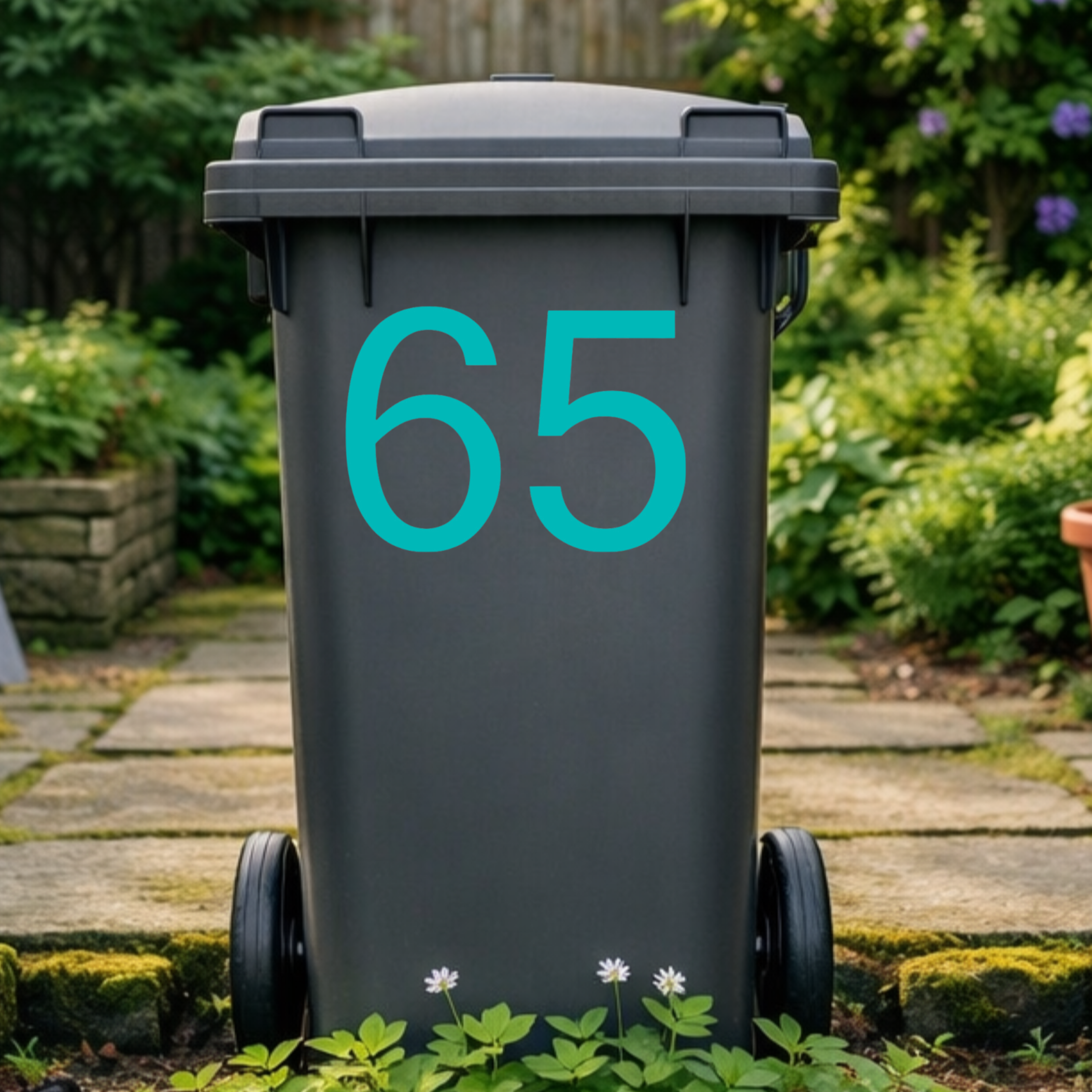 Display Wheelie Bin Number Stickers