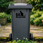 Feline Fine Cat Wheelie Bin Address Stickers