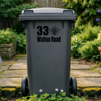 Manchester Bee Border Wheelie Bin Address Stickers