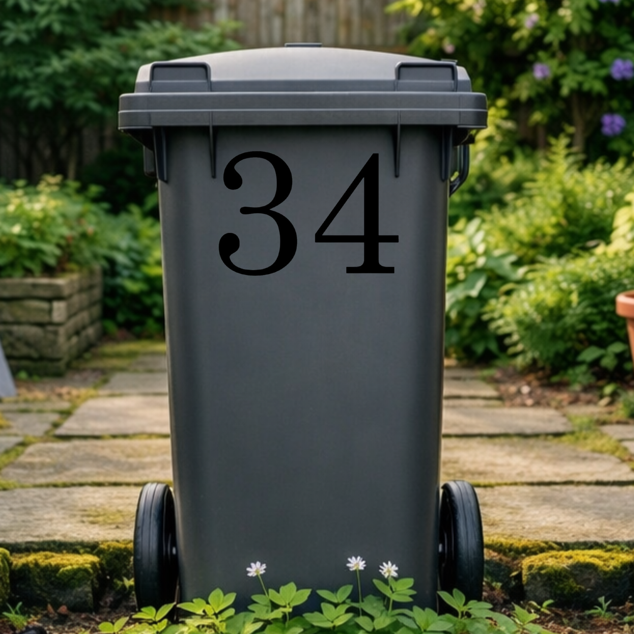 Majestic Wheelie Bin Number Stickers