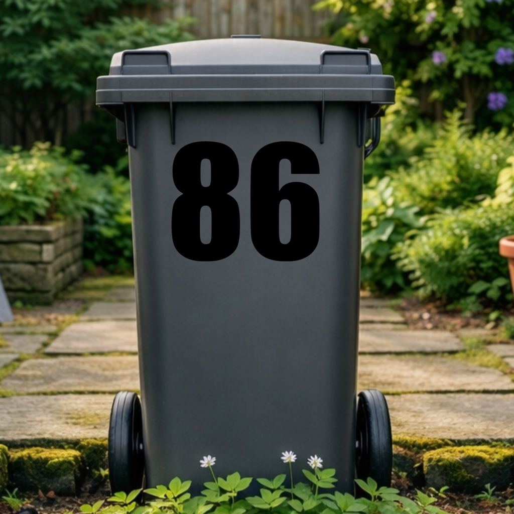 Premium Wheelie Bin Number Stickers