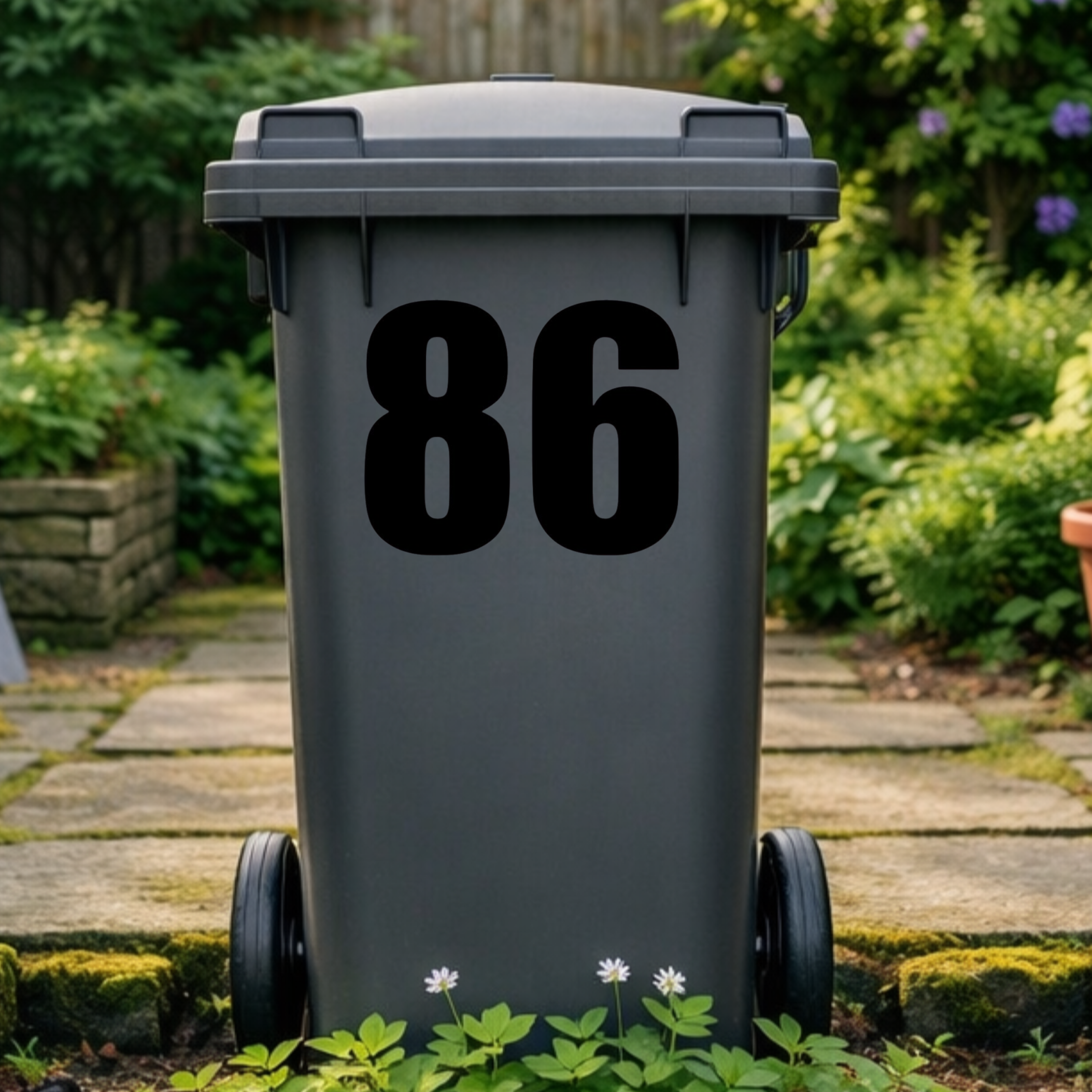 Premium Wheelie Bin Number Stickers