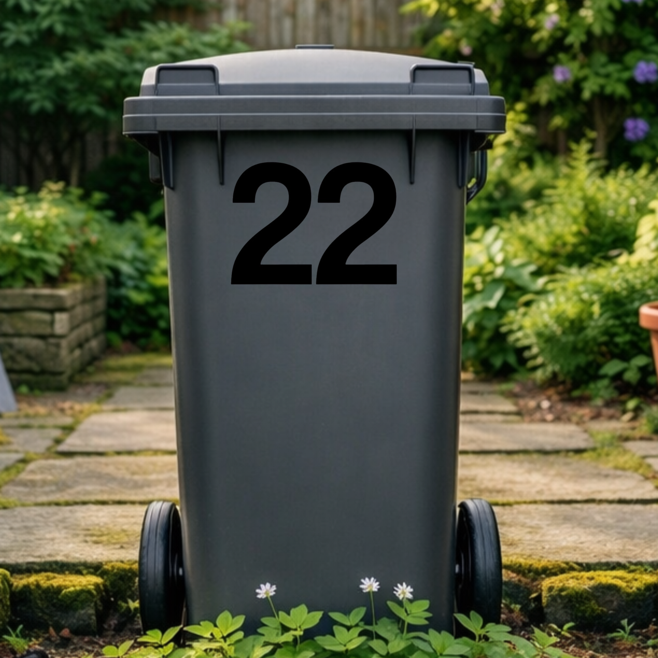 Bold Wheelie Bin Number Stickers