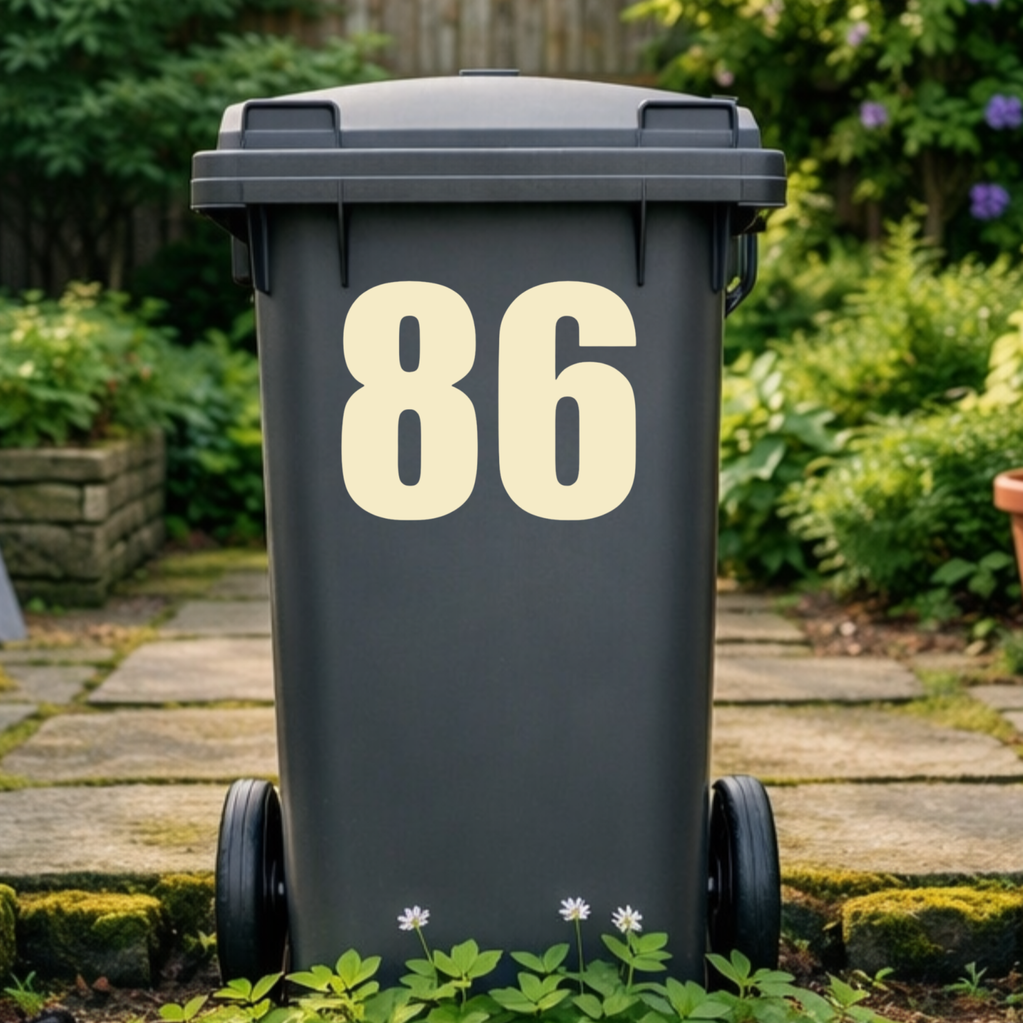 Premium Wheelie Bin Number Stickers