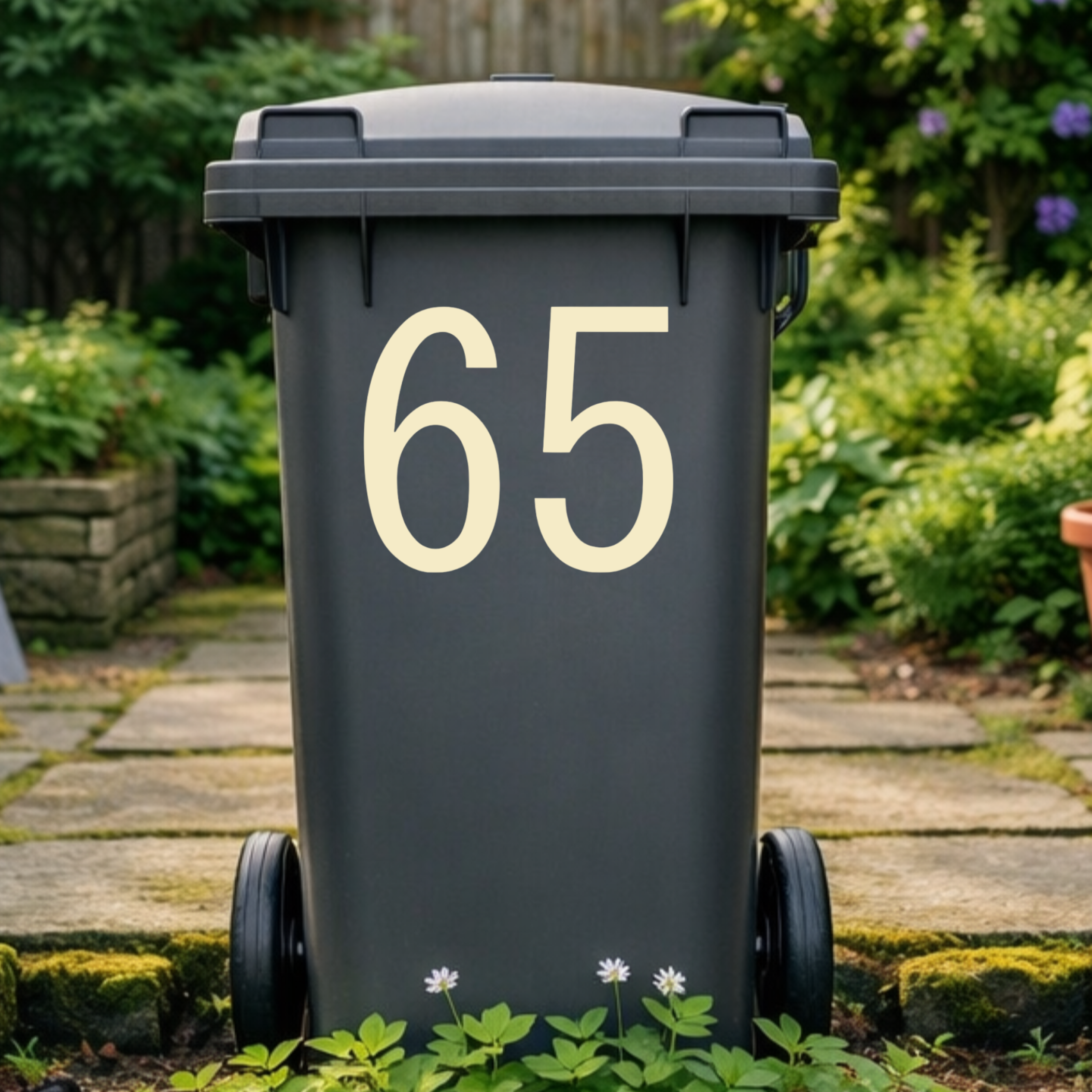 Fresh Wheelie Bin Number Stickers