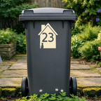 Corner Cat House Shaped Wheelie Bin Number Stickers