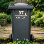Dog Paw Split Line Wheelie Bin Address Stickers