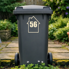 House Outline Shaped Wheelie Bin Number Stickers