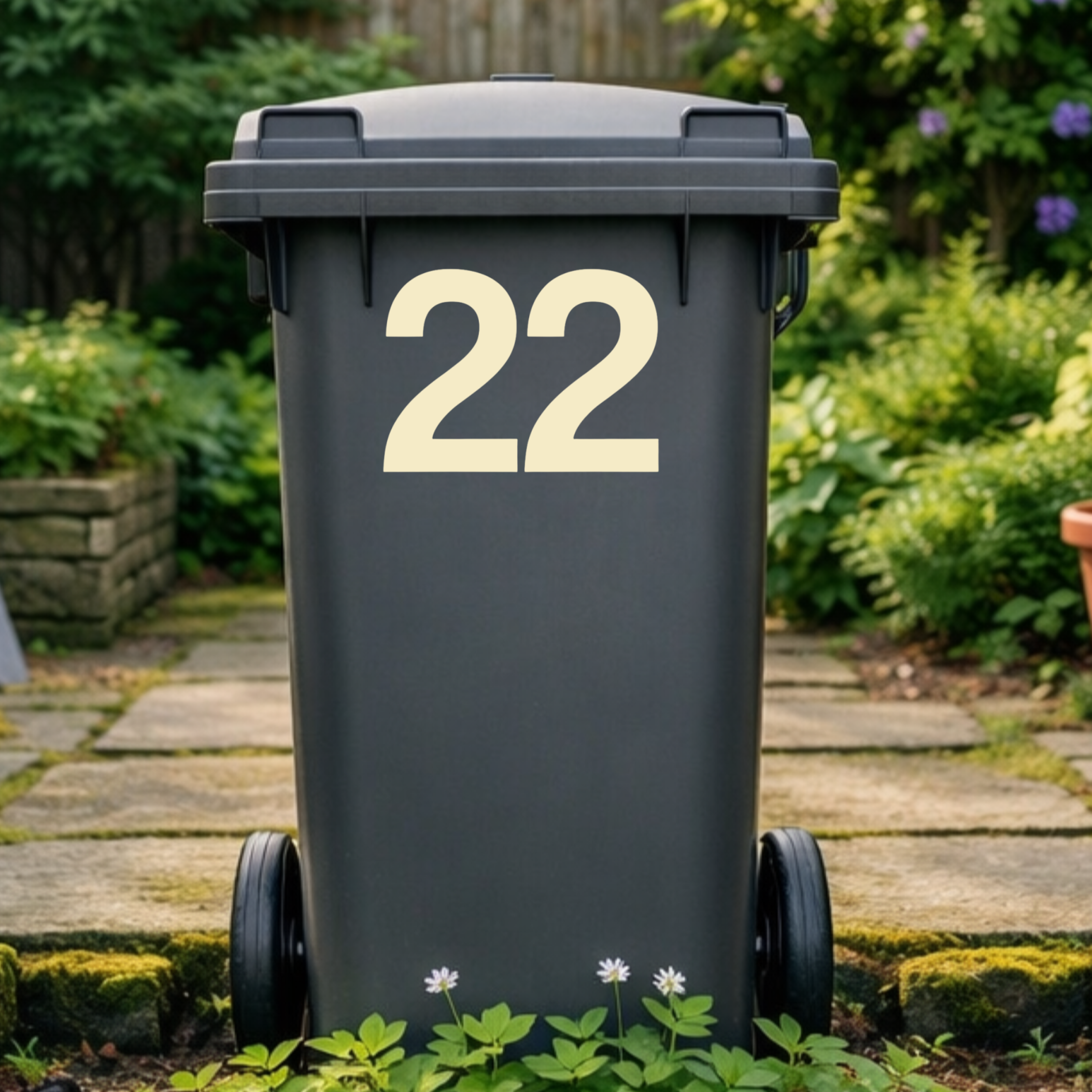 Bold Wheelie Bin Number Stickers