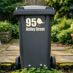Birdie Border Line Wheelie Bin Address Stickers