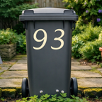 Flowing Wheelie Bin Number Stickers
