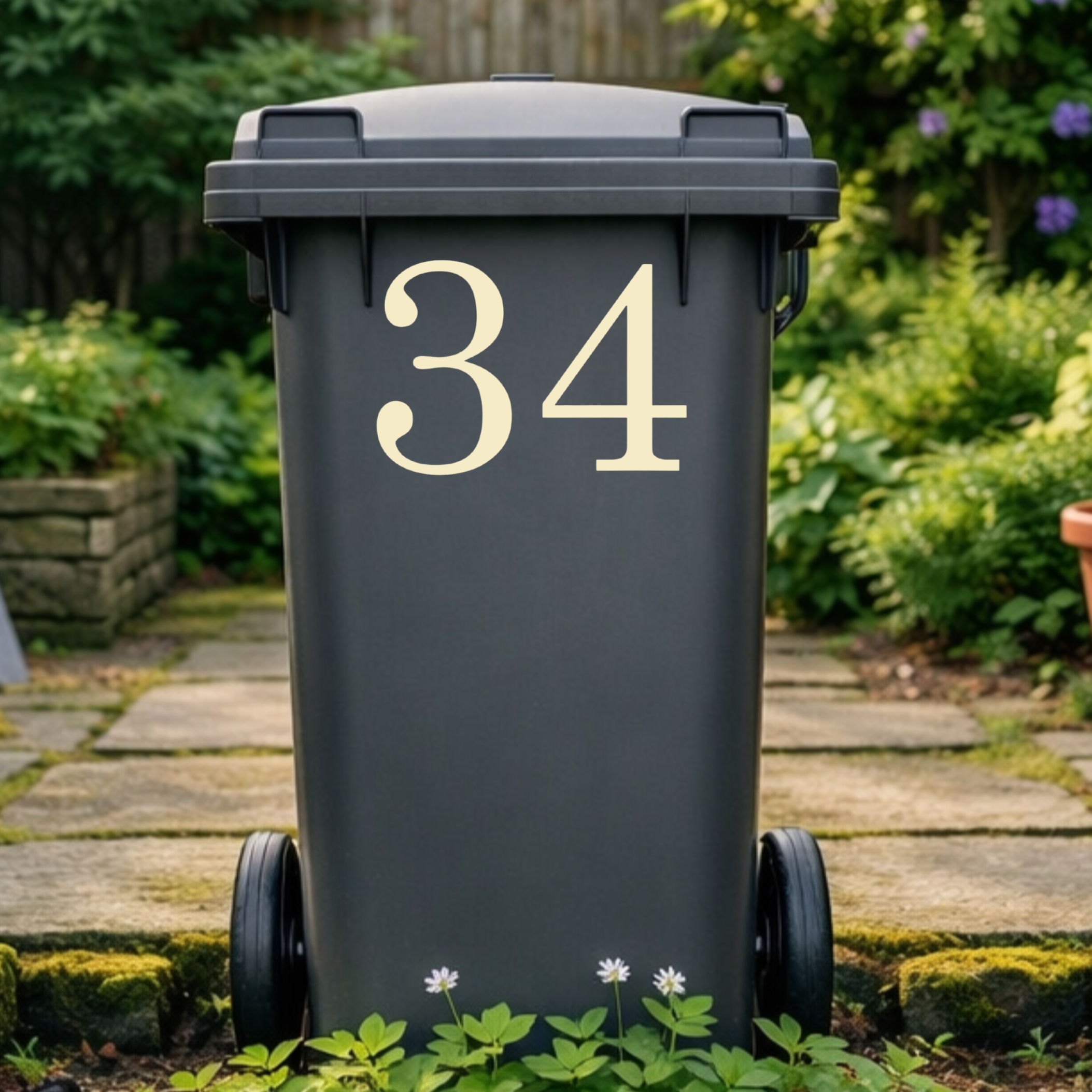 Majestic Wheelie Bin Number Stickers