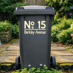 Paw Top Line Border Wheelie Bin Number Address Stickers