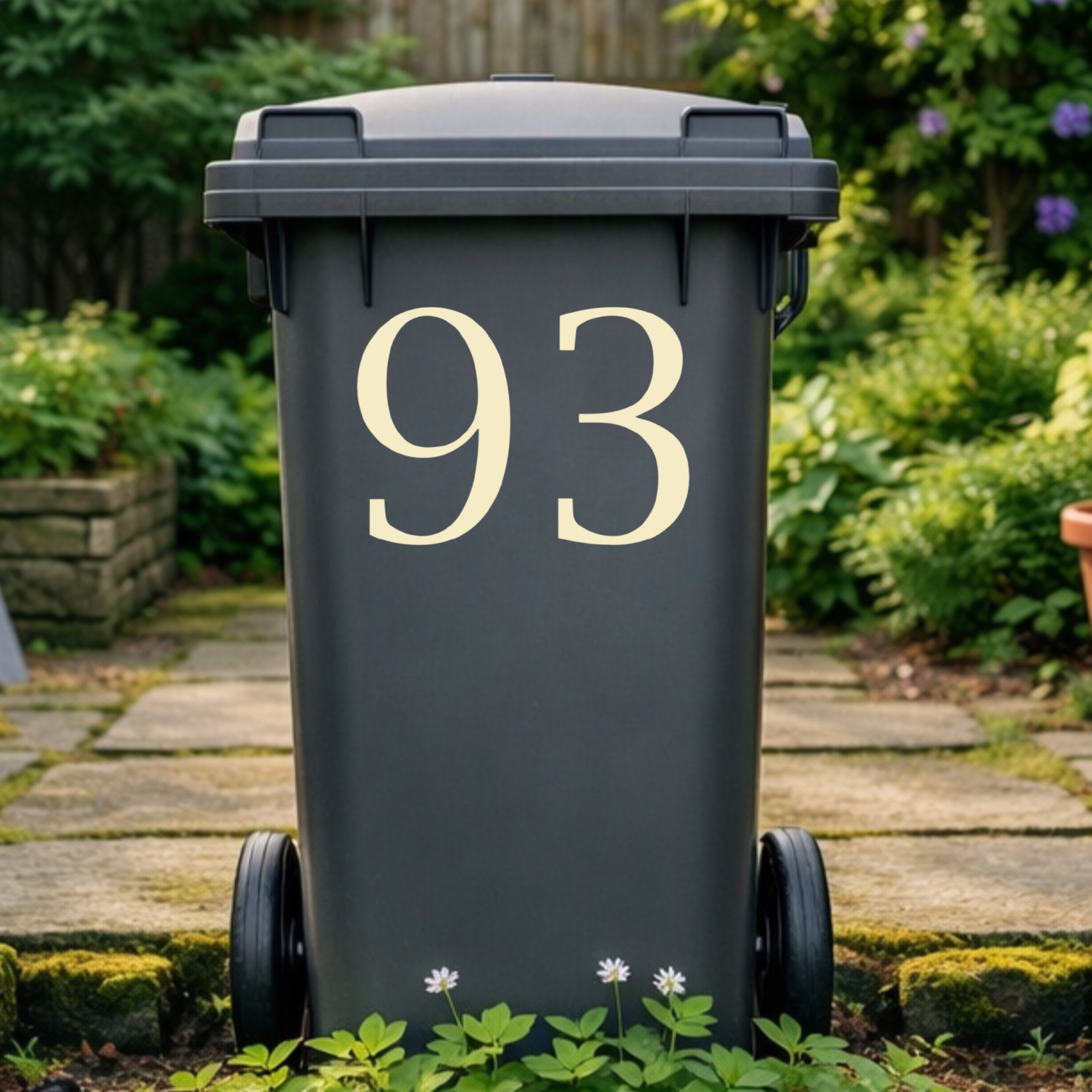 Vintage Wheelie Bin Number Stickers