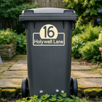 Circle Rectangle Wheelie Bin Address Stickers