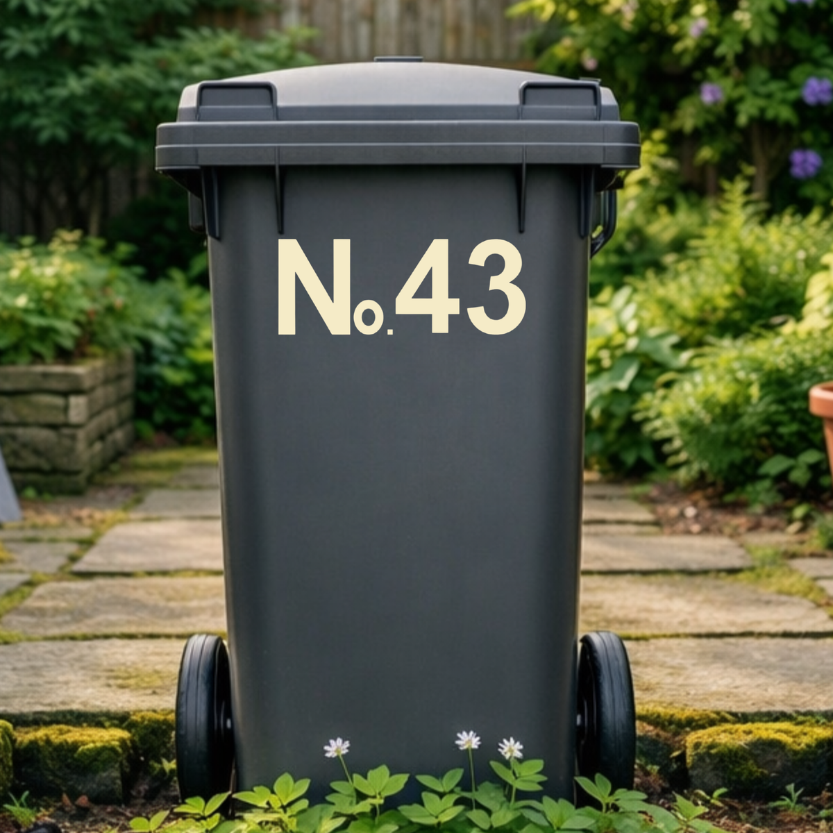 Top Line Number Wheelie Bin Number Stickers