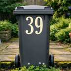Polished Wheelie Bin Number Stickers